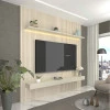 Home Painel Ripado 3D Para TV 70 Polegadas 180 x 250 Com LED Requinte Gelius Off White