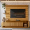 Estante Home Para TV 70 Polegadas 210cm Istambul Lukaliam Freijo Ripado