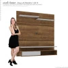 Painel Home Suspenso Para TV 50 Stilo Mirarack Canela/Off White