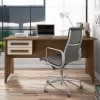 Escrivaninha Mesa Escritório 160cm 2 Gavetas Cannes RV Móveis Freijo/Off White