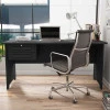 Escrivaninha Mesa Escritório 160cm 2 Gavetas Cannes RV Móveis Preto