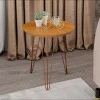 Mesa de Apoio Redonda Pés de Ferro 53 x 53 x 62 Evolution Patrimar Cinamomo