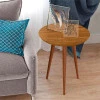 Mesa de Apoio Pés Palito Luna 53 x 53 x 62 Patrimar Cumaru