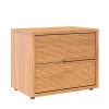 Mesa de Cabeceira 2 Gavetas Puxadores 100% MDF Concept Robel Freijo Frisado