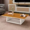 Mesa de Centro Retangular 109x68cm Holambra EDN Off White/Cedro