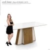 Mesa Para Sala de Jantar 170 x 90 Amalfi Lukaliam Canela/Off White