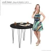 Mesa de Jantar Redonda 90 Pés de Ferro 8080 JB Bechara Preto