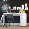Escrivaninha Mesa Notebook Escritório Quarto 136cm Malta Lukaliam Branco