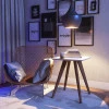 Mesa Lateral Quadrada Sala de Estar 52x52x66 Classic Imcal Off White