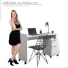 Mesa Para Escritório Estudos 2 Gavetas 138cm Alessa M1 Lukaliam Branco