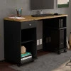 Mesa Para Computador 125cm Gaveta Million Patrimar Preto/Nature