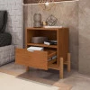Mesa de Cabeceira 1 Gaveta 1 Nicho 52cm x 58cm Antares Casa D Cedro