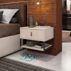 Mesa de Cabeceira Suspensa 1 Gaveta 45cm Sigma Casa D Off White