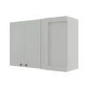 Módulo Armário Aéreo Canto Reto 68x100x34cm 100% MDF Cozinha Provence Robel Branco/Branco Matte