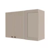 Módulo Armário Aéreo Canto Reto 68x100x34cm 100% MDF Cozinha Provence Robel Fendi/Fendi Matte