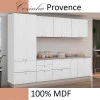 Módulo Paneleiro 172x70x56cm 2 Portas 2 Gavetas 100% MDF Cozinha Provence Robel Branco/Branco Matte
