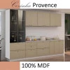 Módulo Paneleiro 172x70x56cm 2G 2P Vidro Reflecta Cozinha Provence Robel Branco/Fendi Matte
