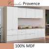 Módulo Paneleiro 172x70x56cm 2 Portas 2 Gavetas 100% MDF Cozinha Provence Robel Fendi/Branco Matte