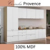 Módulo Paneleiro 172x70x56cm 2 Portas 2 Gavetas 100% MDF Cozinha Provence Robel Hanover/Branco Matte