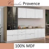 Módulo Paneleiro 172x70x56cm 2G 2P Vidro Reflecta Cozinha Provence Robel Hanover/Branco Matte