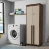 Organizador Multiuso 75cm 2 Portas México RV Móveis Freijo/Off White