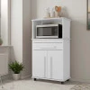 Balcão Multiuso Para Micro-ondas ou Forno 74cm Toronto RV Móveis Branco