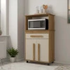 Balcão Multiuso Para Micro-ondas ou Forno 74cm Toronto RV Móveis Cinamomo/Off White