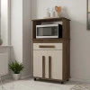 Balcão Multiuso Para Micro-ondas ou Forno 74cm Toronto RV Móveis Freijó/Off White