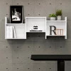 Nicho de Parede Decorativo Livros 124cm Million Patrimar Branco