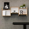 Nicho de Parede Decorativo Livros 124cm Million Patrimar Branco/Cinamomo