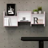 Nicho de Parede Decorativo Livros 124cm Million Patrimar Branco/Rosa