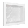 Nicho Para Banheiro 40x30 Com LED Mármore Sintético Cozimax Branco Textura
