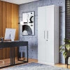Organizador Multiuso Quarto Sala Escritório 2 Portas 204x70cm Delta Lukaliam Branco