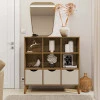 Aparador Organizador Multiuso Retro 3 Gavetas Veneza RV Móveis Cinamomo/Off White