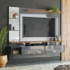 Painel Para TV 55 Polegadas Intense 1.8 Lukaliam Cinza Perolizado/Tauari