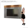 Painel Para TV 70 Polegadas Sagary 1.8 EAX Móveis Cinza/Tauari Ripado