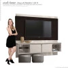 Painel Para TV 60 Polegadas Oregon 1.8 Lukaliam Off White/Noce