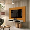 Painel Pequeno Para TV 43 Polegadas 120cm Fox EDN Cedro/Off White
