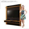 Painel Suspenso Para TV 55 Pol 1.5 Adapt EAX Móveis Preto/Cedro