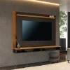 Painel Para TV Ripado 55 Polegadas 140cm Ciccare EAX Móveis Preto/Cedro