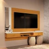 Painel Para TV 55 Polegadas 160cm Espelho Look EAX Móveis Cedro/Off White