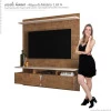 Painel Para TV Até 55 Pol Imola 1.36 Lukaliam Canela/Off White
