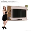 Painel Para TV Até 50 Pol Invictus 1.6 Lukaliam Off White/Canela