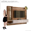 Painel Para TV Até 55 Pol Leblon 2.1 Lukaliam Canela/Off White