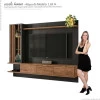 Painel Para TV Até 55 Pol Leblon 2.1 Lukaliam Preto/Canela