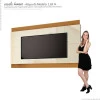Painel Para TV 75 Polegadas Sala Quarto Legacy 200cm EDN Off White/Cedro