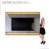 Painel Para TV 75 Polegadas Com LED 2.1 Zory EAX Móveis Cinza/Tauari