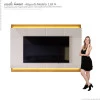 Painel Para TV 75 Polegadas Com LED 2.1 Zory EAX Móveis Off White/Tauari