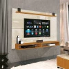 Painel Suspenso Para TV 65 Polegadas Maxi 180cm EDN Off White/Cedro