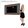 Painel Para TV até 55 Polegadas Merlot 135 EDN Grafite/Naturale